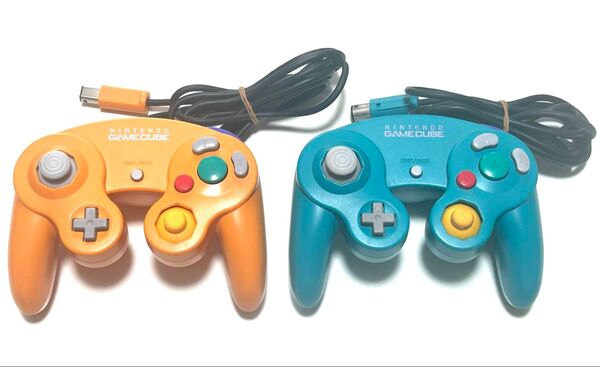 ニンテンドー ゲームキューブ コントローラー エメラルドブルー オレンジ DOL-003