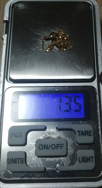 【値下不可】250653 k18 約1.35g デザイン ネックレス チェーン