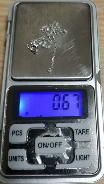 【値下不可】250635 k18wg 約0.67g デザイン ネックレス チェーン