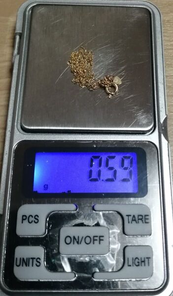 【長め約41.5センチ!値下不可】2505100 k10 約0.59g デザイン ネックレス チェーン YG