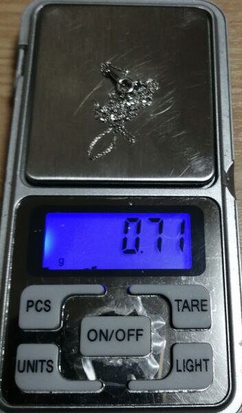 【値下不可】250590 k10 WG 約0.71g デザイン ネックレス チェーン