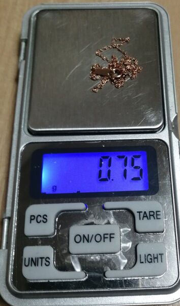 【値下不可】k10 約0.75g デザイン ネックレス チェーン PG