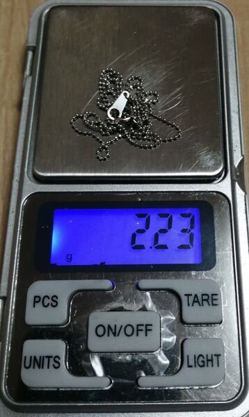【長め約41.5センチ!値下不可】250614 Pt850 約2.23g カットボール ネックレス チェーン プラチナ