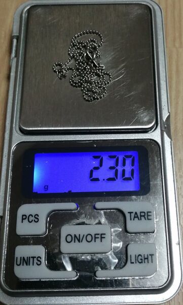 【長め約41センチ!値下不可】Pt850 約2.3g カットボール ネックレス チェーン プラチナ