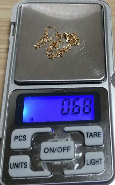 【値下不可】k18 約0.68g デザイン ネックレス チェーン