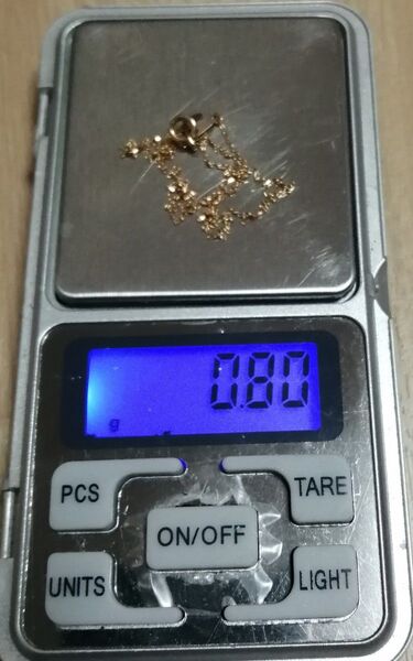 【訳あり・チェーン切れ・激安!】250645 k18 約0.8g デザイン ネックレス チェーン PG 18k 18金