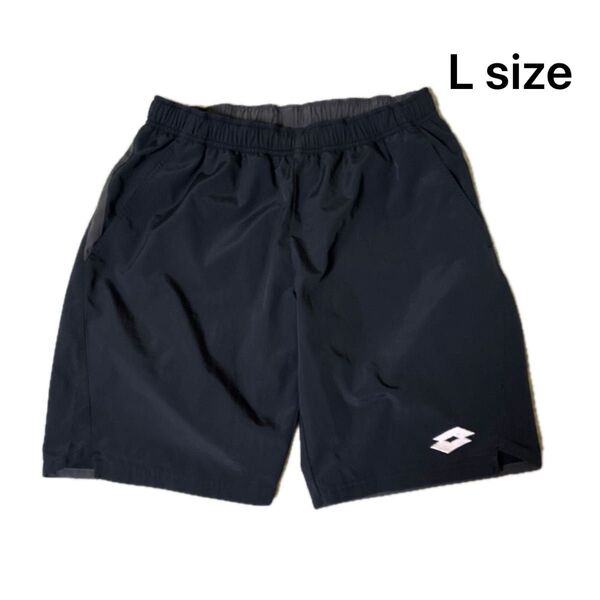 lotto ハーフパンツ メンズ スポーツ 黒 Lサイズ