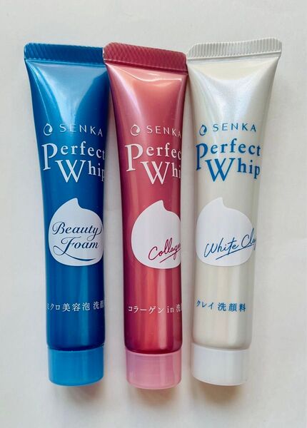 SENKA 洗顔専科 パーフェクトホイップ 洗顔料 コラーゲン ホワイトクレイ ミクロ美容泡 3本セット