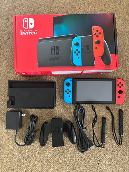 キャリングケース 本体保護カバー付き Nintendo Switch 本体 ネオンブルー/ネオンレッド