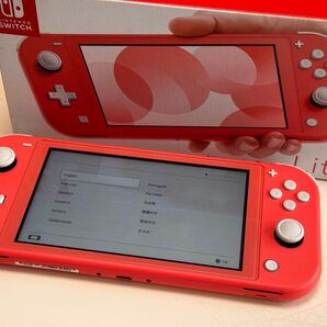 【美品】Nintendo Switch Lite コーラル 本体 HDH-001 ガラスフィルム貼付け済み