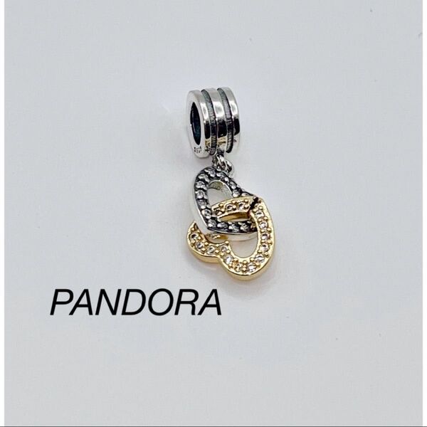 Pandoraチャーム◎ダブルハートチャーム