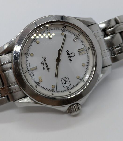【OMEGA オメガ☆シーマスター 120M】2511.21 中古 メンズ 腕時計 クオーツ ホワイト文字盤