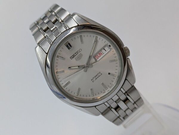 セイコー SEIKO 5 腕時計 海外モデル 自動巻き シルバーカラー SNK355K1 メンズ