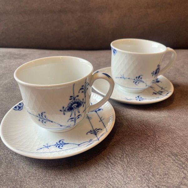 ロイヤルコペンハーゲン パルメッテ カップ&ソーサー 2客セット ペア ROYAL COPENHAGEN