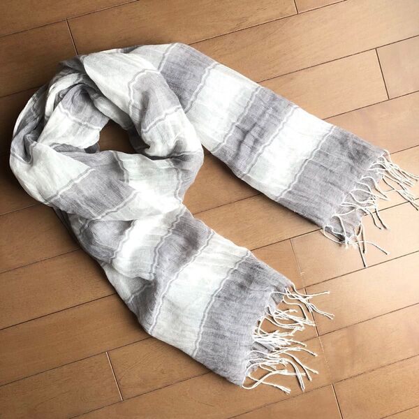【美品】ストール フリンジ付き 日除け 冷房対策