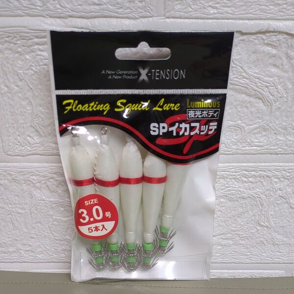 2-⑥【未使用品】エギング (エギ) マルシン漁具 SPイカスッテ 3号 赤ハチマキ 5本入り 1セット
