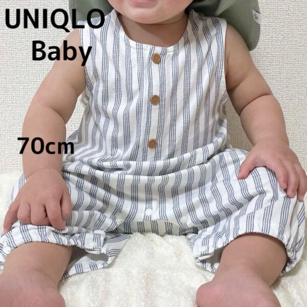 UNIQLO ユニクロベビー ショートオール ノースリーブ 70cm 新品未使用 ロンパース