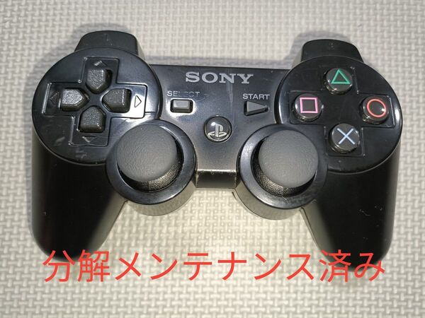 PS3 SONY純正 コントローラー ブラック デュアルショック3 【動作品】 分解清掃済み! 0540-02