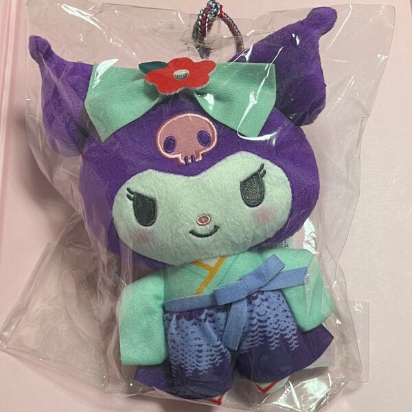 クロミ ぬいぐるみ マスコット 巫女 着物 浴衣 和風 パープル 紫 推し活 サンリオ マイメロ かわいい
