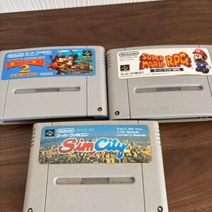 スーパーファミコンソフト ソフトのみ3個セットジャンク品
