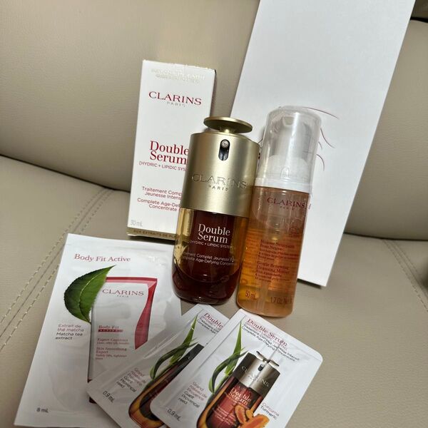 クラランス/ダブルセーラムADC現品 +洗顔,ヘアバンド,サンプルセット