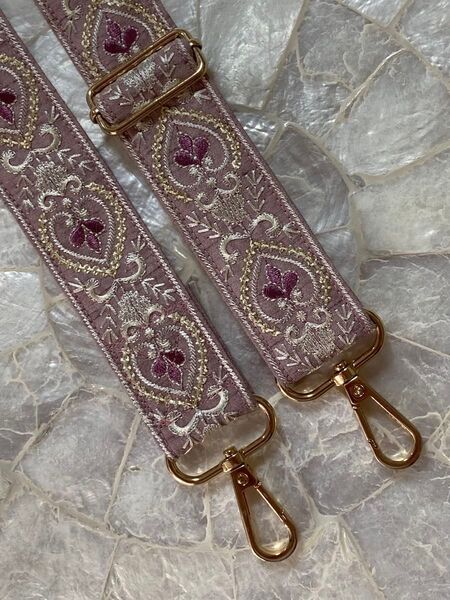 インド刺繍リボンのショルダーストラップ74