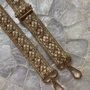 NO.97 インド刺繍リボンのショルダーストラップ