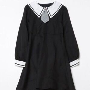 アマベル 新品 Mサイズ ワンピース セーラーカラー 長袖 ブラック 襟 未使用 タグつき ワンピ クーポン使えば2500円