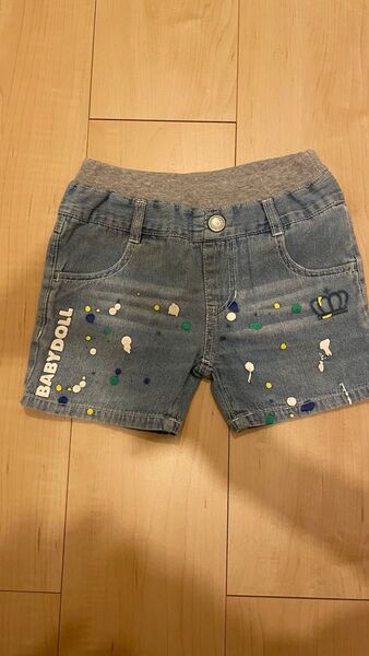 80サイズ ベビードール ショートパンツ ジーンズ