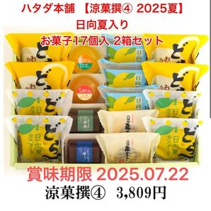 ハタダ本舗 【涼菓撰④ 2025夏】日向夏入り お菓子17個入 2箱セット どら一 畑田本舗