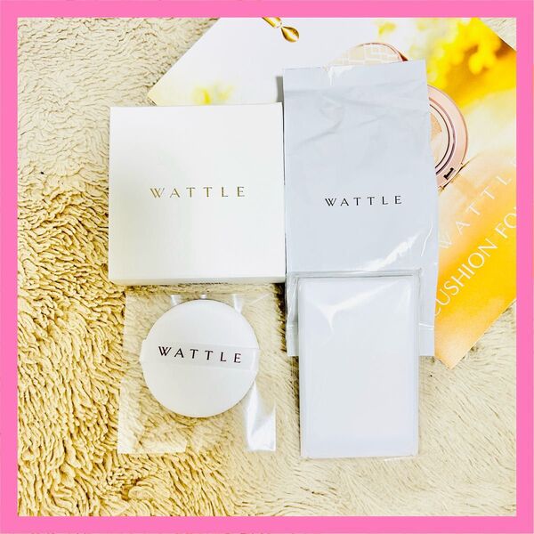 ワトルクッションファンデーション WATTLE 専用コンパクト&リフィル 13g パフ付 ミラー付き