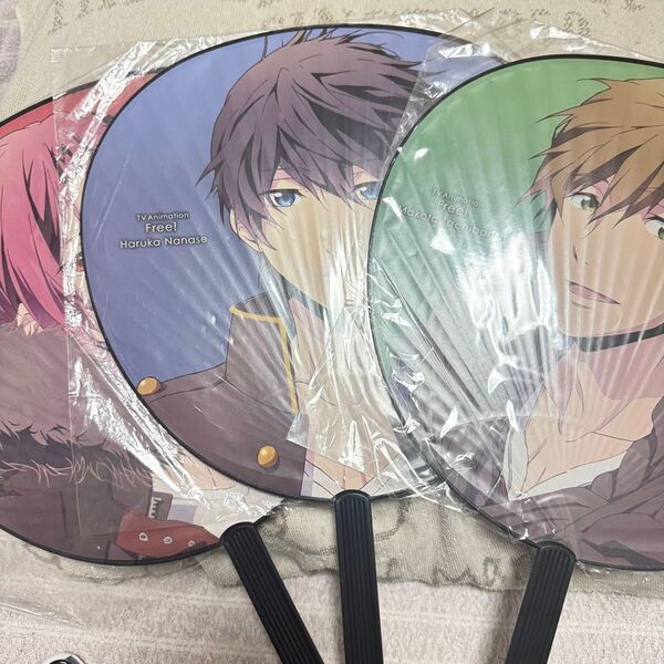 Free! 関西上陸イベント ジャンボ 団扇 うちわ 七瀬遙 松岡凛 橘真琴