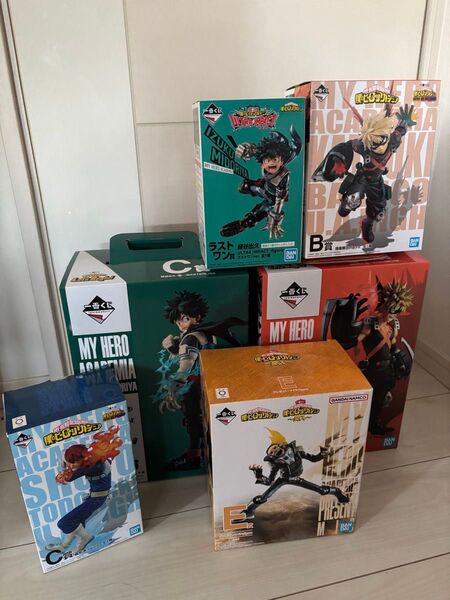 僕のヒーローアカデミア 一番くじフィギュア 6体セット 爆豪 轟 デク