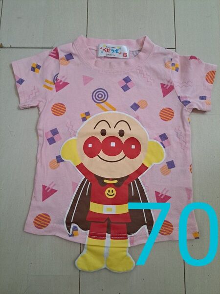 アンパンマン 半袖Tシャツ 女の子 70 汚れ有