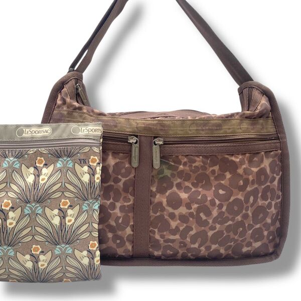 LeSportsac レスポートサック デラックスエブリデイ ショルダーバッグ 肩掛け レオパード ヒョウ柄 花柄 ナイロン