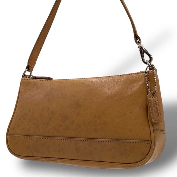 COACH コーチ ハンドバッグ ワンショルダー アクセサリーポーチ 2way レザー ブラウン系
