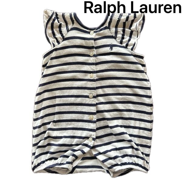 【Ralph Lauren】ラルフローレン ベビー服 ロンパース カバーオール ショートオール 70 ボーダー