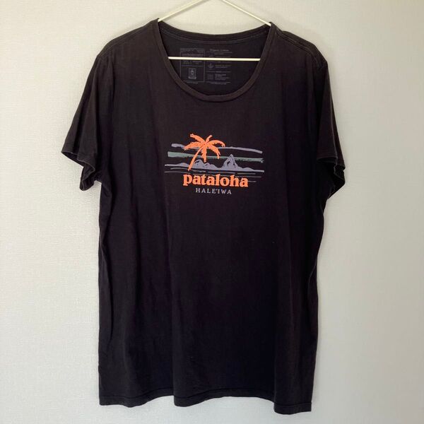 パタゴニア 大きめ Tシャツ 半袖カットソー 黒 ストリート Patagonia レディースにもおすすめ