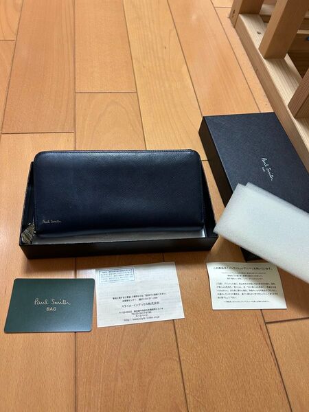 定価40000円 ポールスミス 長財布 ラウンドファスナー マルチストライプ