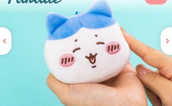 未使用 ちいかわ ハチワレ もちもちフェイスマスコット2 キーホルダー