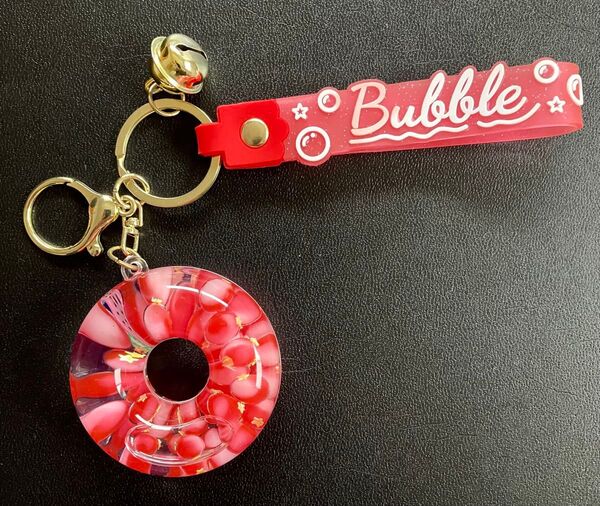 ハーバリウム アクアリウム キーホルダー フルーツ 赤 さくらんぼ ドーナツ チャーム ストラップ