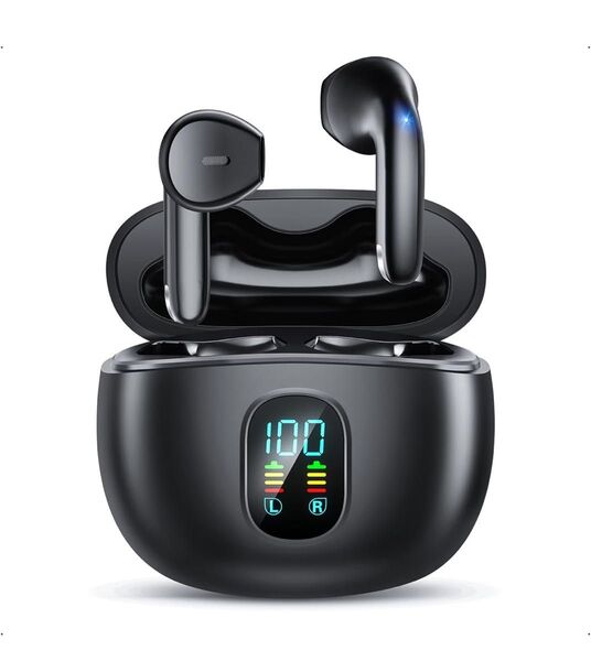Bluetoothイヤホン ワイヤレスイヤホン 【3g超軽量&数字LEDディスプレイ残量表示】 Bluetooth5.3