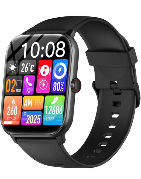 スマートウォッチ【2025改良最新型】Bluetooth通話機能付き 音楽再生 電卓機能 活動量計 iPhone、アンドロイド対応