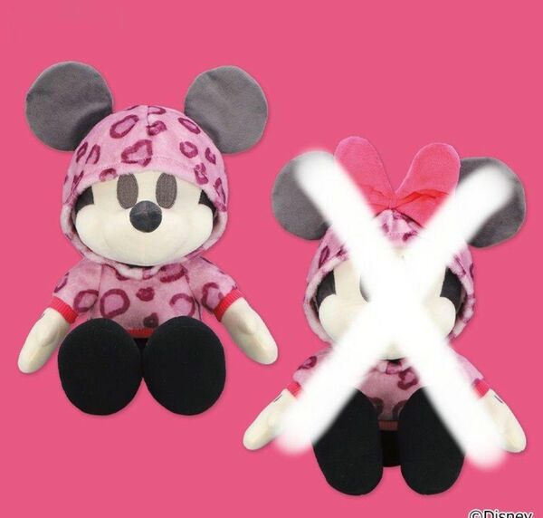 ミッキー&ミニー デココレ ピンクレオパード BIG ぬいぐるみ