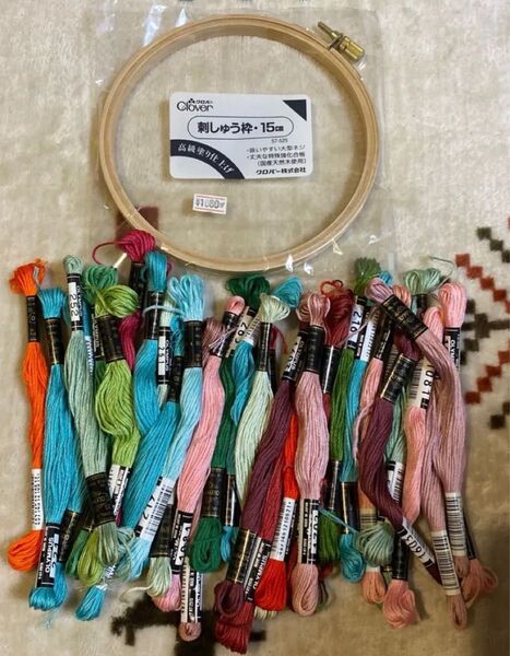 クロバー 刺繍枠 15cm オリムパス 刺繍糸 30本 まとめ売り