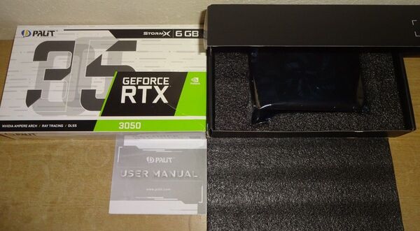 Palit NE63050018JE-1070F RTX 3050 StormX 6GB セミファンレス 補助電源不要 美品