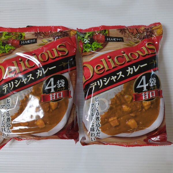 ハチ食品 デリシャスカレー甘口680g (170g×4個入り) ×2袋