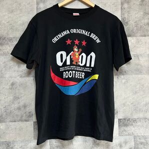オリオンビール Tシャツ 黒 ブラック Mサイズ 半袖 沖縄 okinawa ビール オリオンベアーデザイン