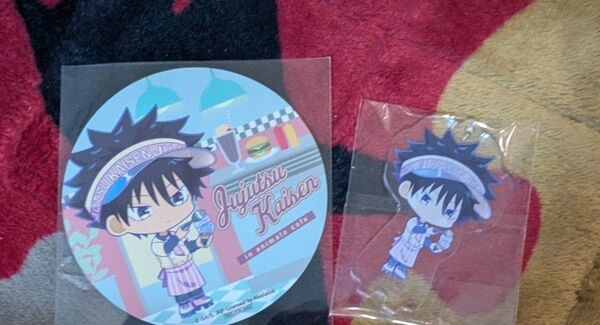 呪術廻戦 韓国 アニメイトカフェ 伏黒恵 コースター アクリルキーホルダー