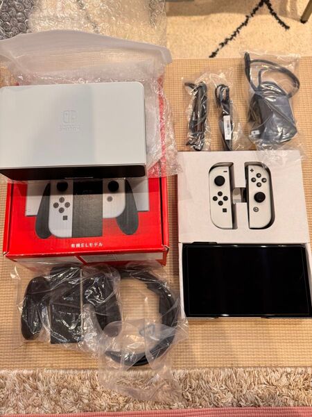 Nintendo Switch 有機ELモデル ホワイト 128GBメモリーカード付属 ブルーライトカットガラスフィルム